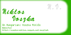 miklos voszka business card